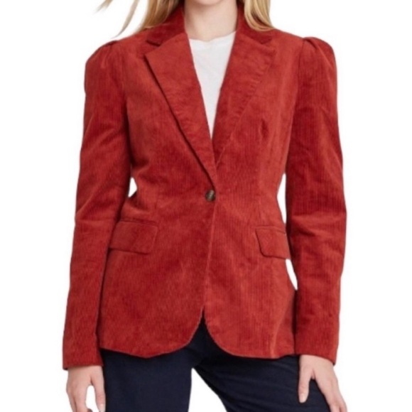 A New Day | Orange Corduroy Blazer Size 4 - Picture 1 of 11
